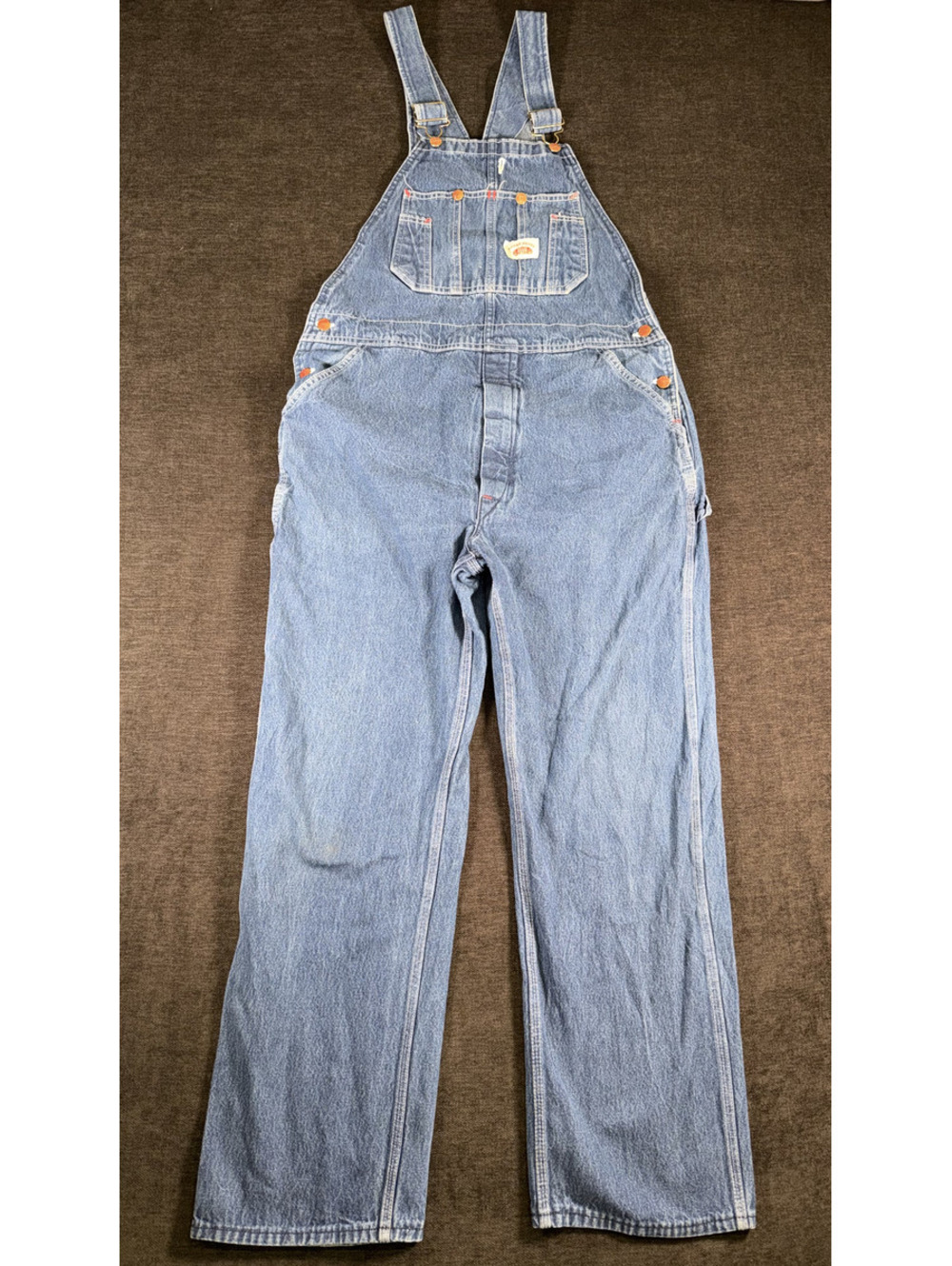 Round House Denim Overalls Light Blue